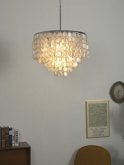 Oceana Shell Chandelier - Elegant Lighting with Adjustable Brightness