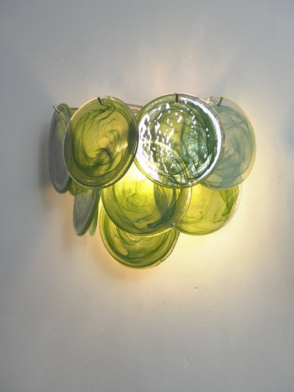 Lunaria Disc Glass Wall Lamp - Elegant Design with LED Lighting & Adju