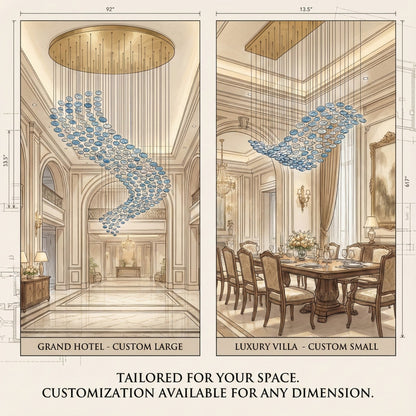 Flying Surge LED Chandelier | Custom Size, Energy-Efficient Design