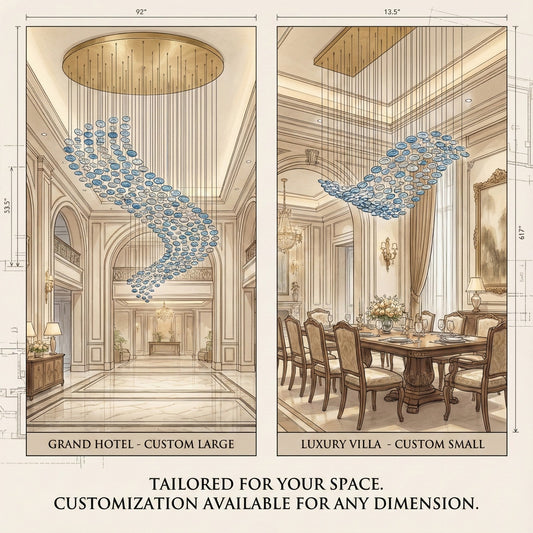 Flying Surge LED Chandelier | Custom Size, Energy-Efficient Design