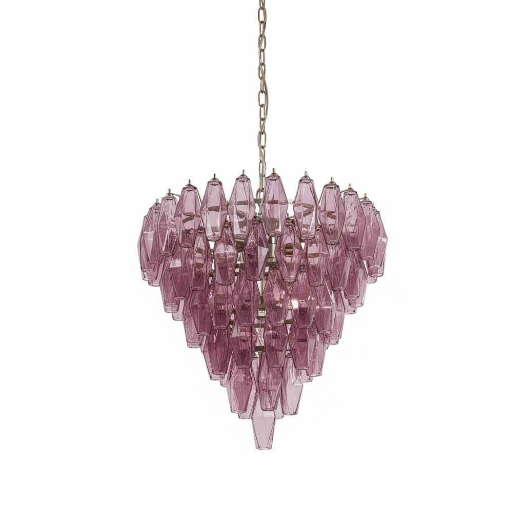 Asti Glass Chandelier - Elegant Design with Adjustable Height & Crysta