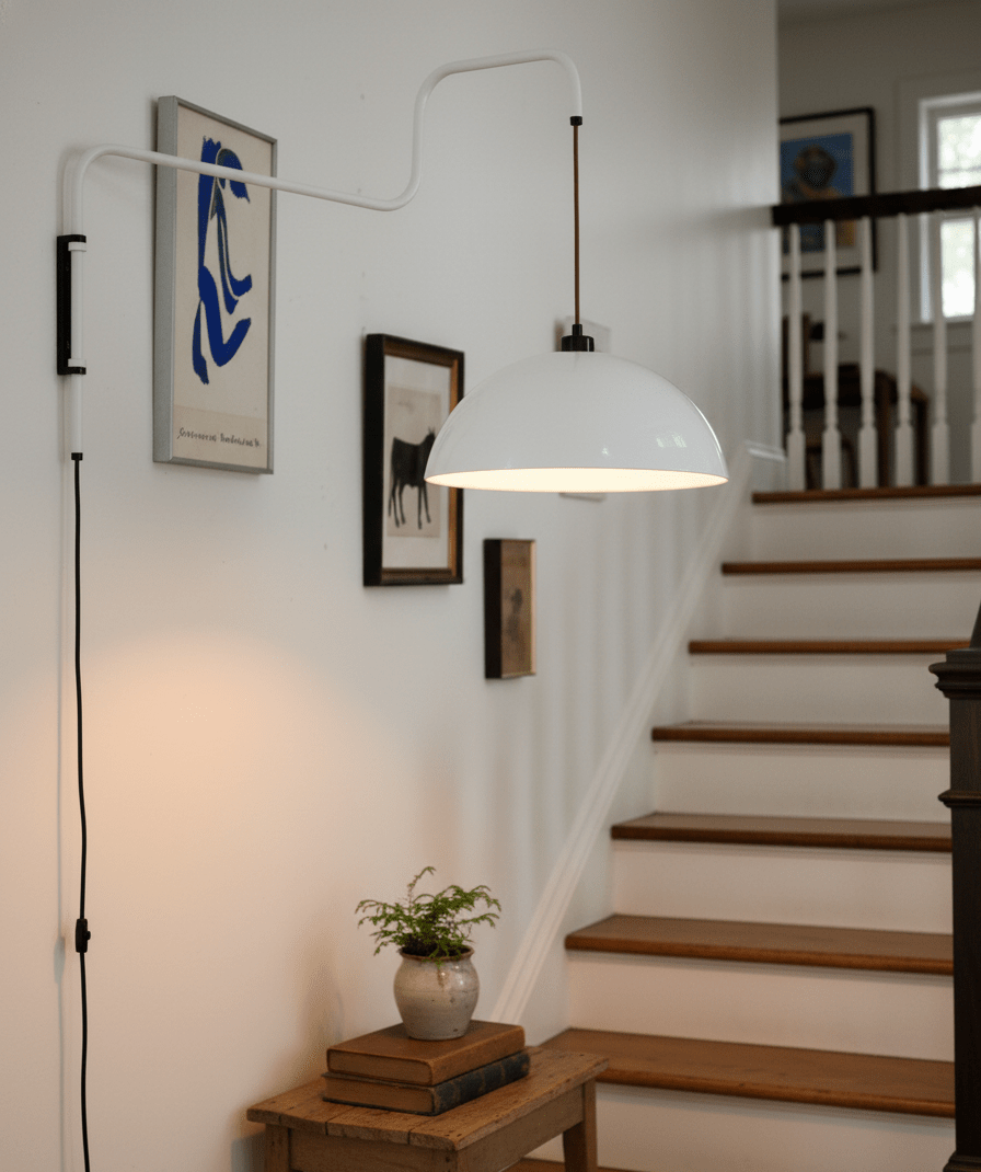 Elio Plug-In Wall Lamp with Adjustable Brightness and Modern Design
