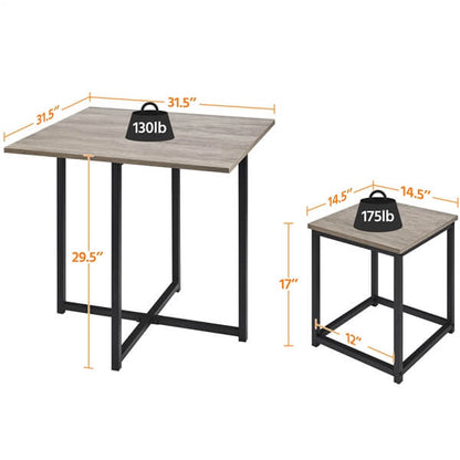 Dining Table Set for 4 Industrial Kitchen Table with 4 Chairs Position 5