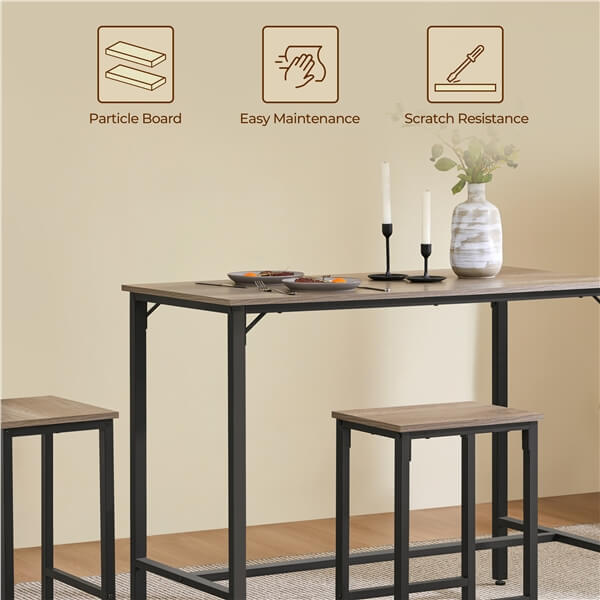 Counter Height Kitchen Table with Bar Stools Set of 2 Position 6