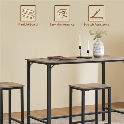 Counter Height Kitchen Table with Bar Stools Set of 2 Position 6