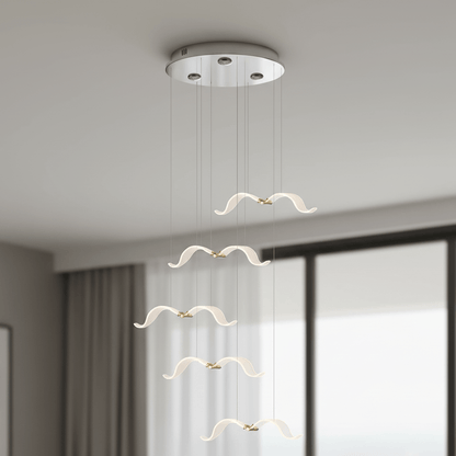 Elegant Large Seagull Chandelier - Adjustable Height, Energy-Efficient