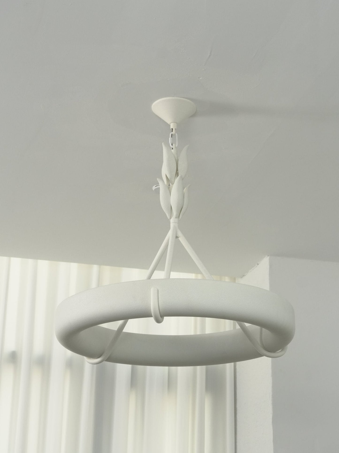 Tinsley Plaster Chandelier - Elegant Design with Adjustable Height & S
