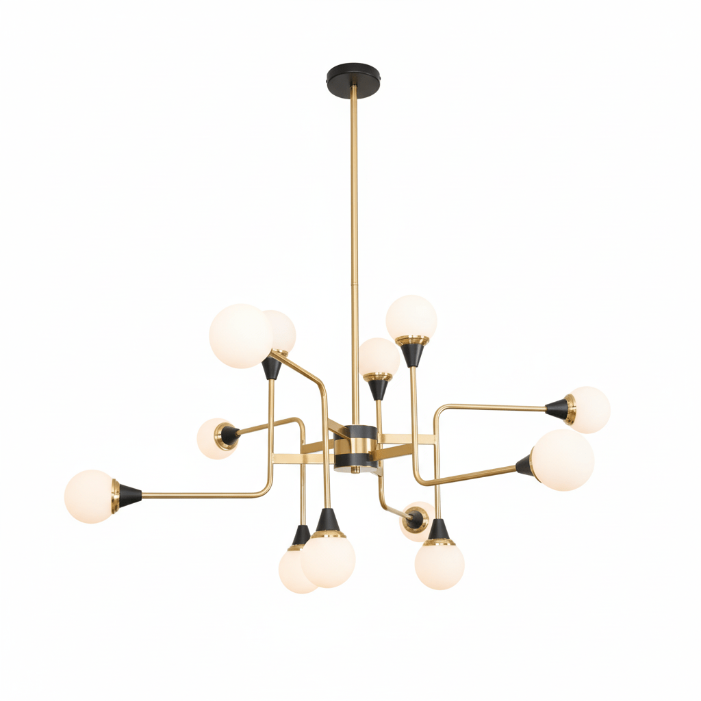 Stilnovo Modern Chandelier with Adjustable Arms and LED Compatibility