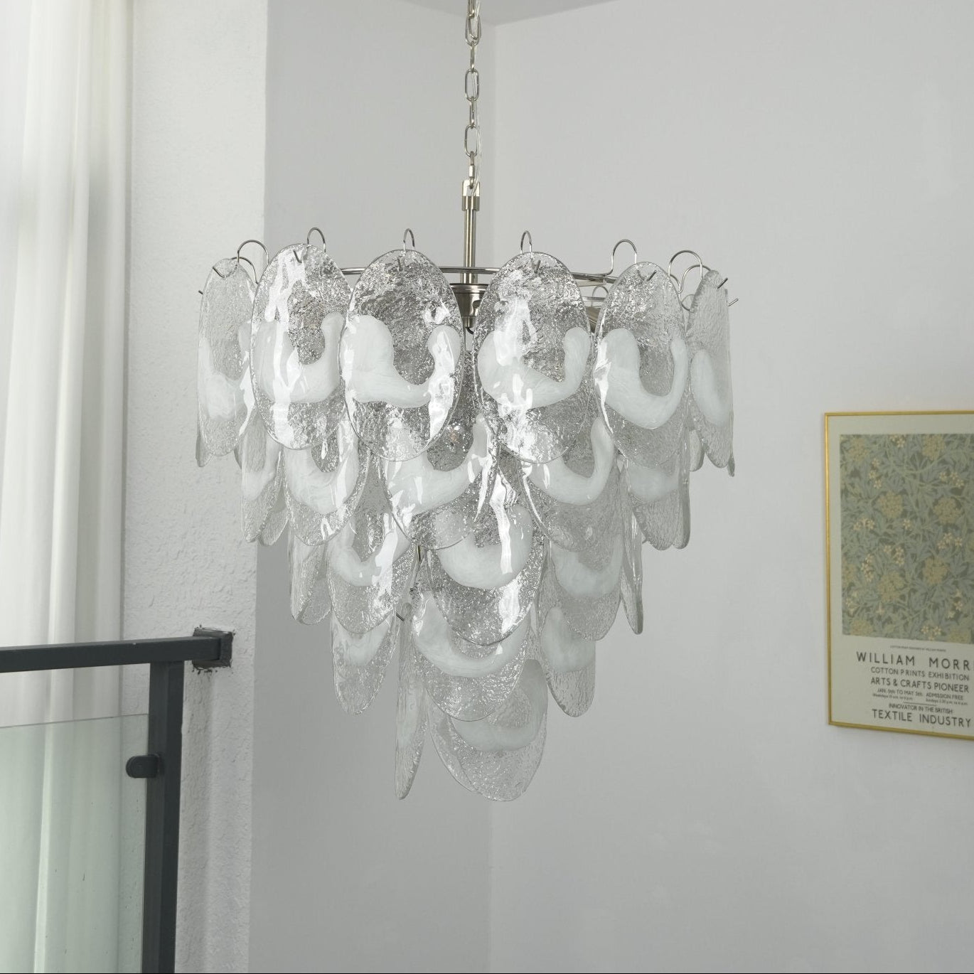 Frostelle Modern Glass Chandelier - Elegant Design, Adjustable Height