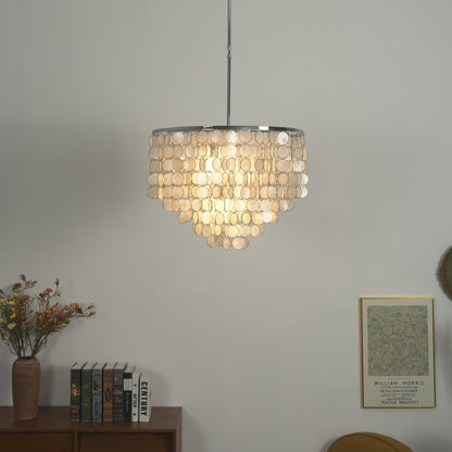 Oceana Shell Chandelier - Elegant Lighting with Adjustable Brightness