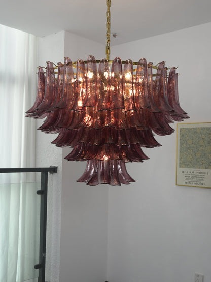 Amethyst Bloom Crystal Chandelier - Elegant Design & Adjustable Height