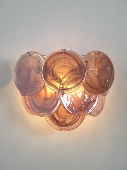 Lunaria Disc Glass Wall Lamp - Elegant Design with LED Lighting & Adju