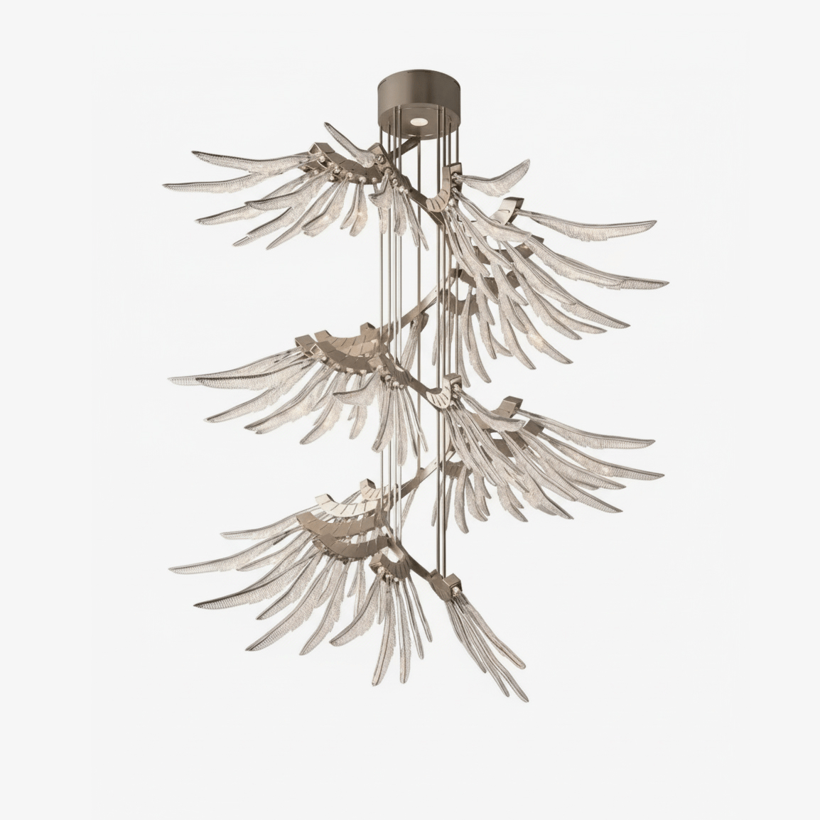 Plumage Ascent Chandelier - Elegant Design with Adjustable Brightness