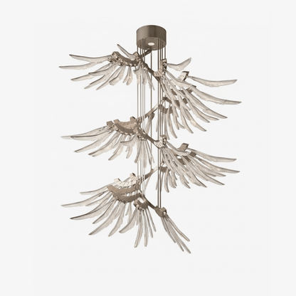 Plumage Ascent Chandelier - Elegant Design with Adjustable Brightness