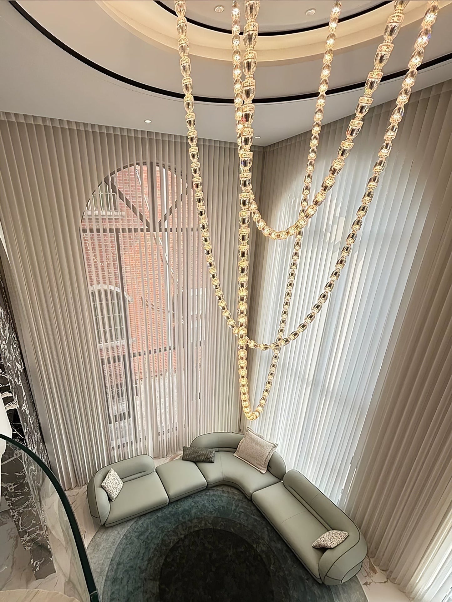 Gabriel Chrome Chandelier - Elegant Design with Adjustable Height & LE