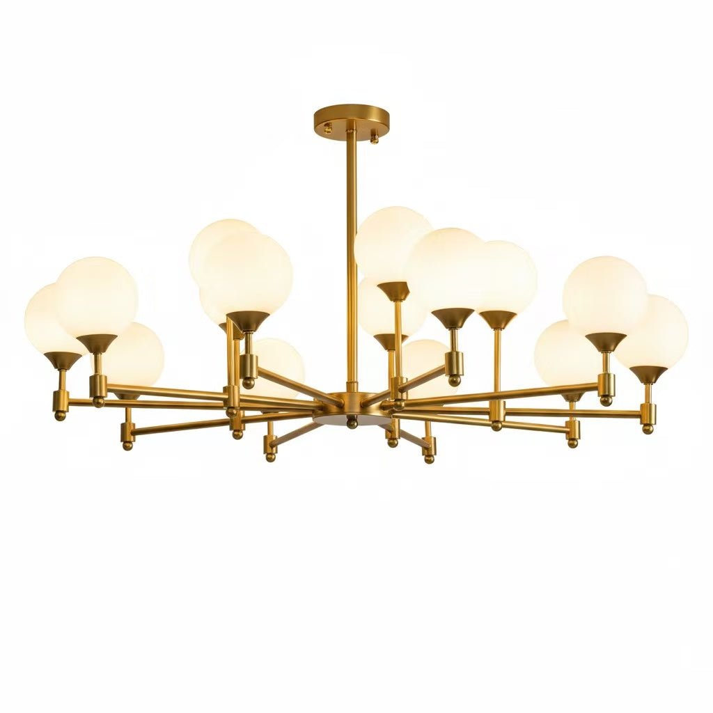 Alessio Globe Chandelier - Modern Design, Adjustable Height, LED Compa
