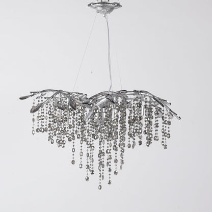 Elegant Autumn Twilight Chandelier - Dimmable LED, Adjustable Height
