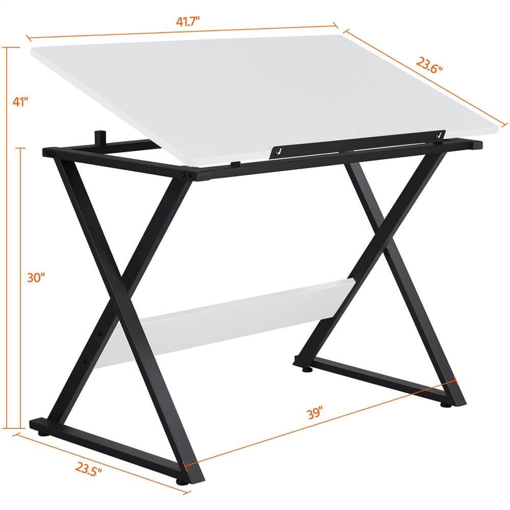 41.7x23.6'' Drafting Table for Artists Art Desk Position 3