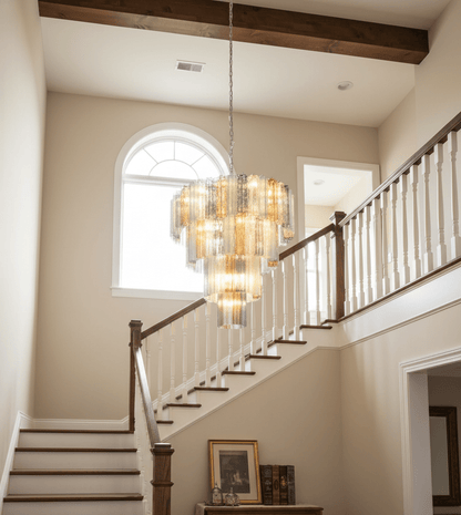 Lustrava Prism Chandelier - Elegant Design with Adjustable Height & LE