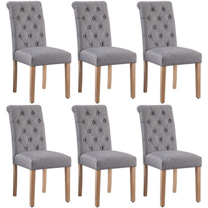Dining Chairs Set of 6 Fabric Upholstered Dining Chairs Position 2