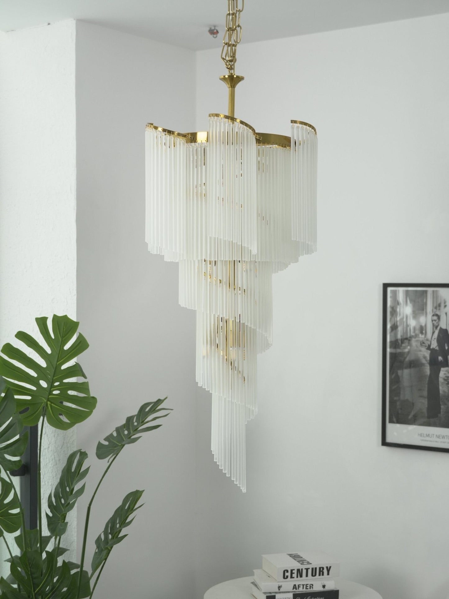 Heliora Cascade Chandelier - Elegant Design with Adjustable Height & L