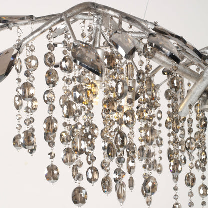 Elegant Autumn Twilight Chandelier - Dimmable LED, Adjustable Height