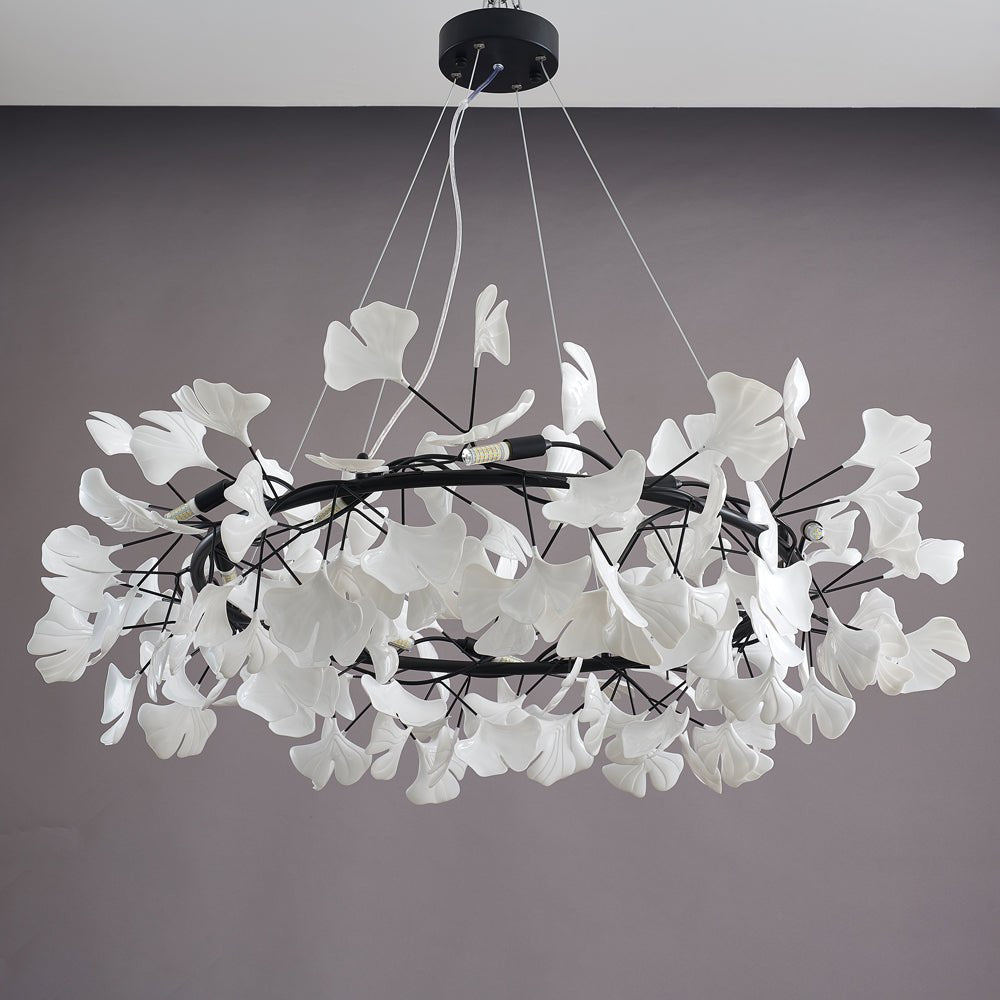 Gingko Crown Chandelier - Elegant Design with Adjustable Brightness