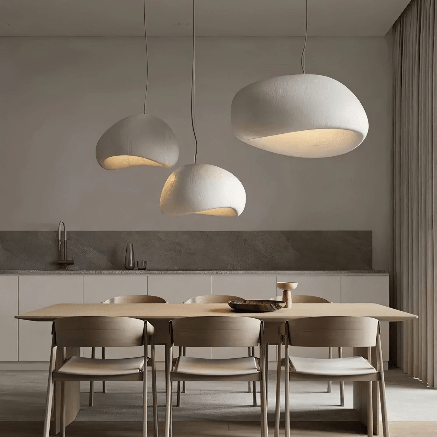 Zenra Wabi-Sabi Organic Chandelier - Eco-Friendly, Adjustable Height