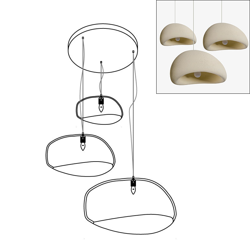 Zenra Wabi-Sabi Organic Chandelier - Eco-Friendly, Adjustable Height