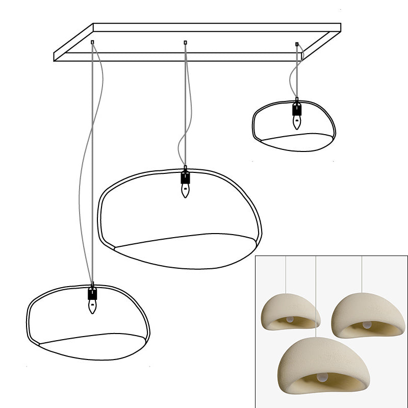 Zenra Wabi-Sabi Organic Chandelier - Eco-Friendly, Adjustable Height