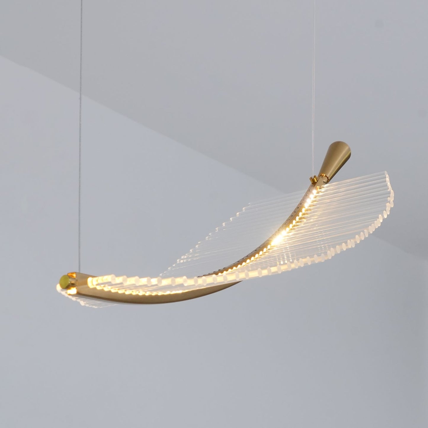 Modern Leaf LED Chandelier - Dimmable, Energy-Efficient Lighting