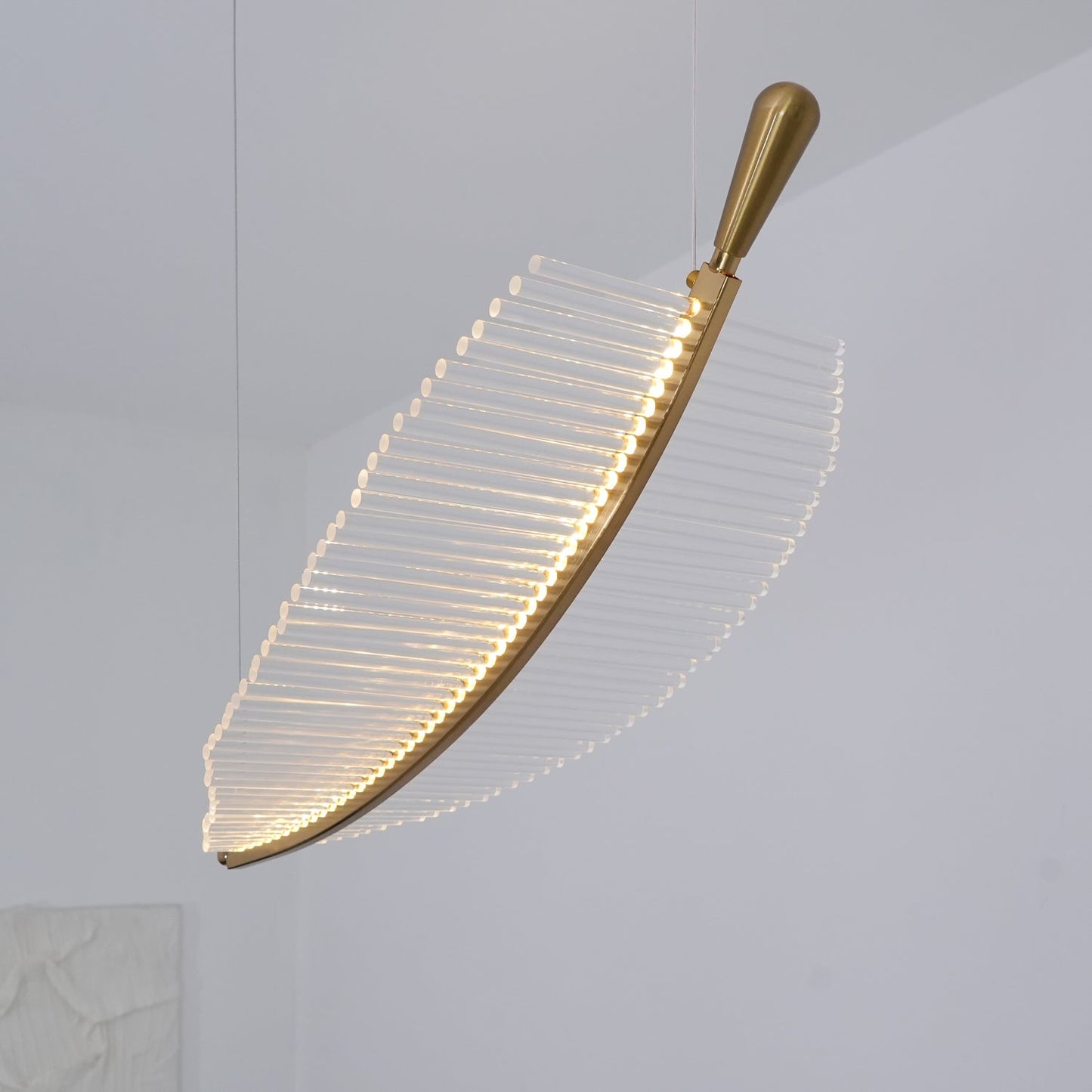 Modern Leaf LED Chandelier - Dimmable, Energy-Efficient Lighting