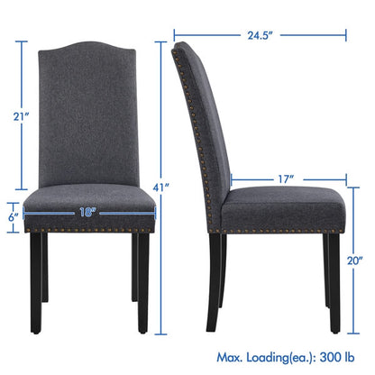 6PCS Fabric Dining Chairs Position 3