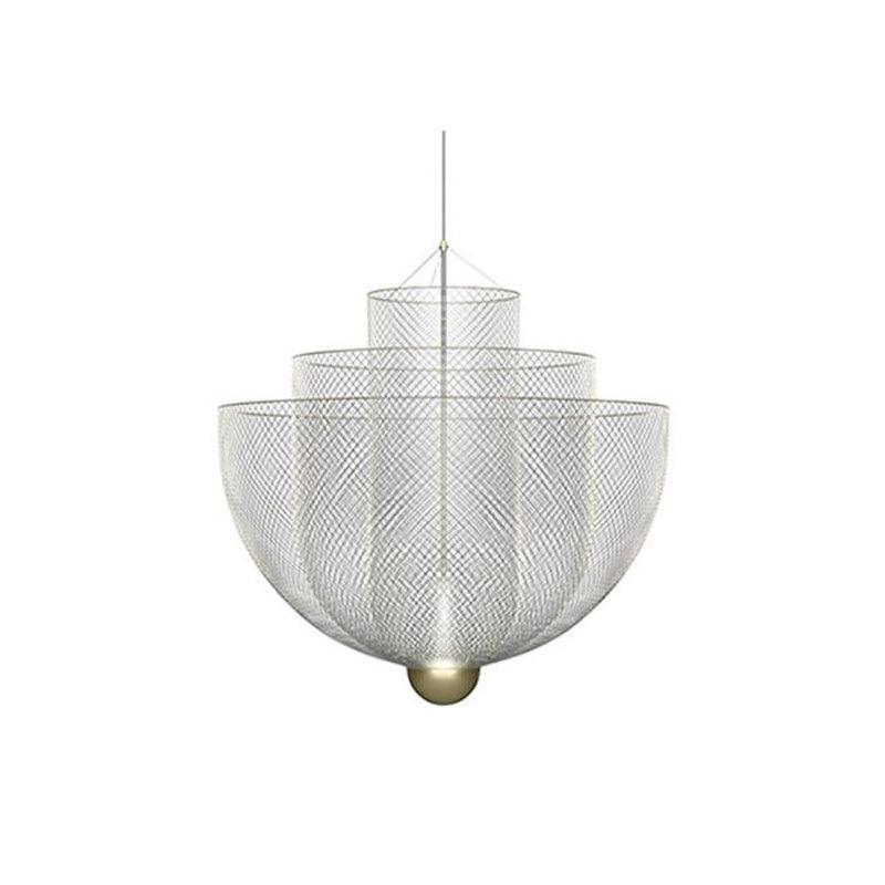 Meshmatics Modern Hanging Lamp with Adjustable Height & LED Bulbs
