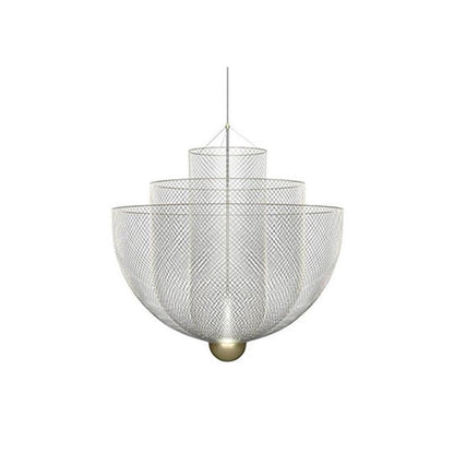 Meshmatics Modern Hanging Lamp with Adjustable Height & LED Bulbs