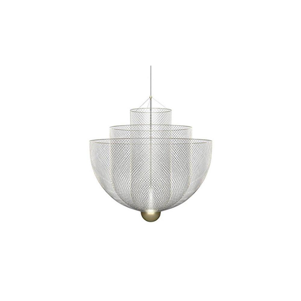 Meshmatics Modern Hanging Lamp with Adjustable Height & LED Bulbs