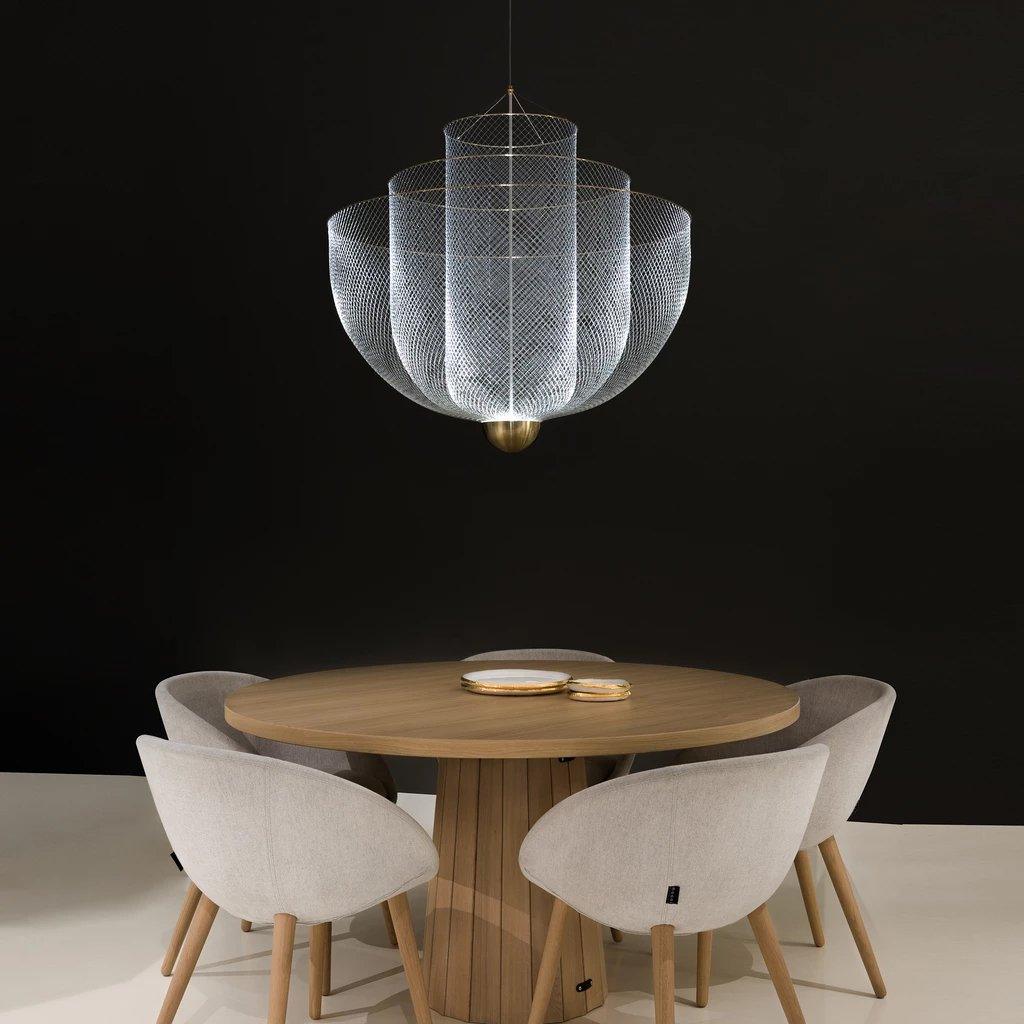 Meshmatics Modern Hanging Lamp with Adjustable Height & LED Bulbs