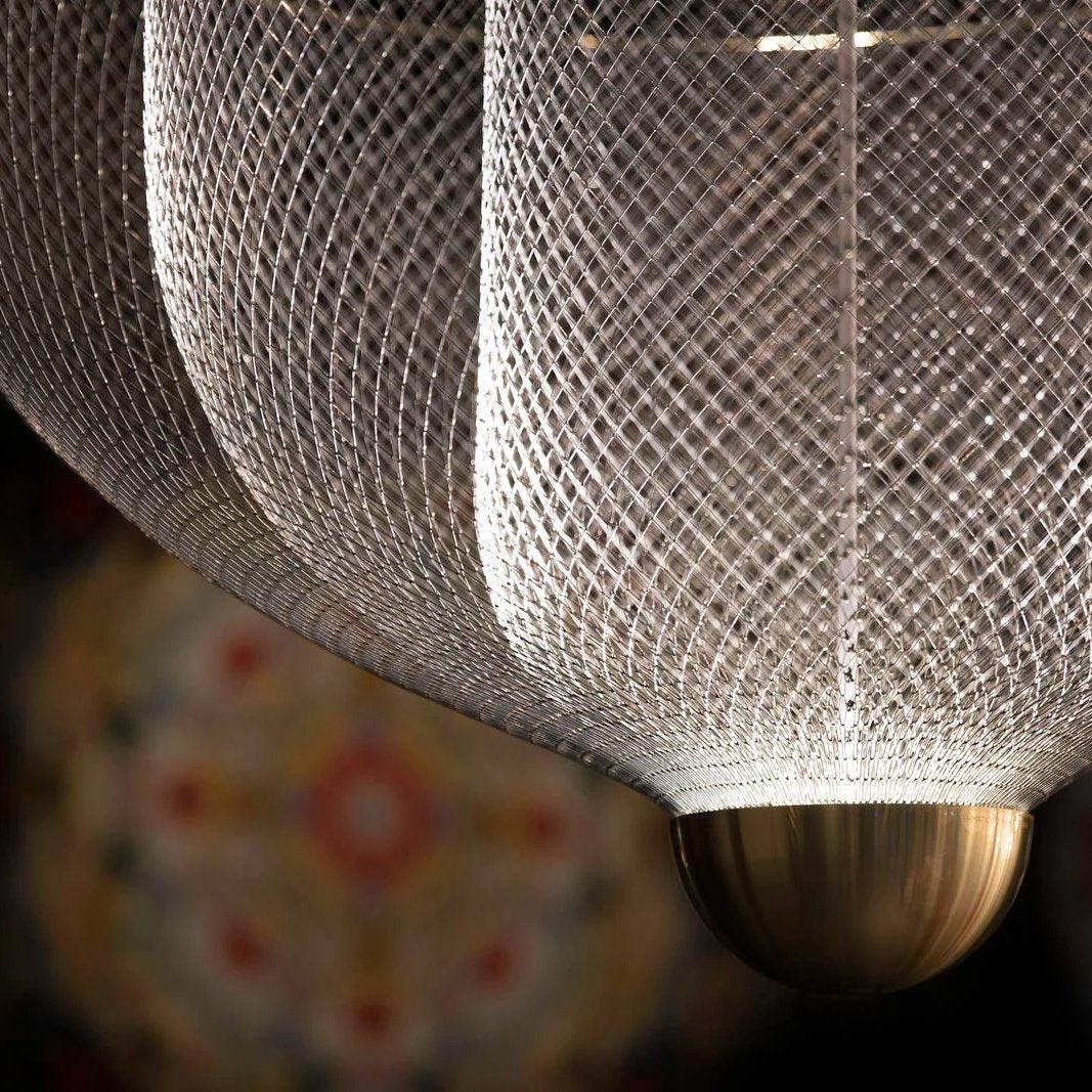 Meshmatics Modern Hanging Lamp with Adjustable Height & LED Bulbs