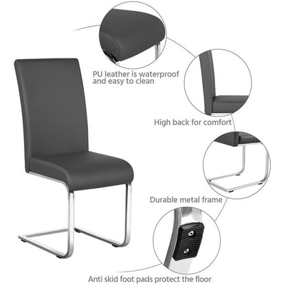 6PCS Dining Chairs Modern Kitchen Chairs Position 6