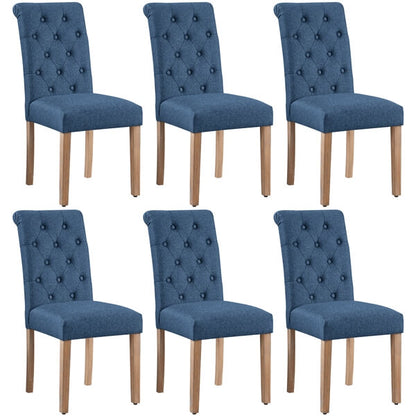 Dining Chairs Set of 6 Fabric Upholstered Dining Chairs Position 6