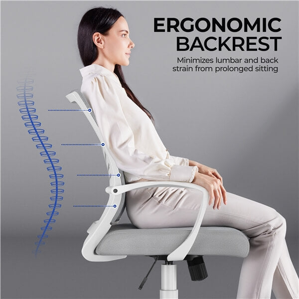 Mesh Office Chair Swivel Rolling Position 7