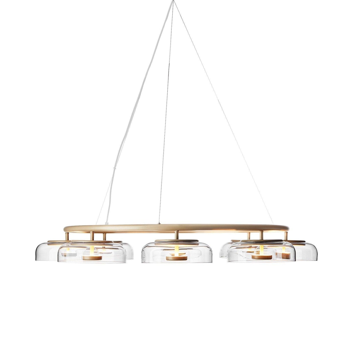 Solara Modern Chandelier - Adjustable Height, Energy-Efficient LED Lig