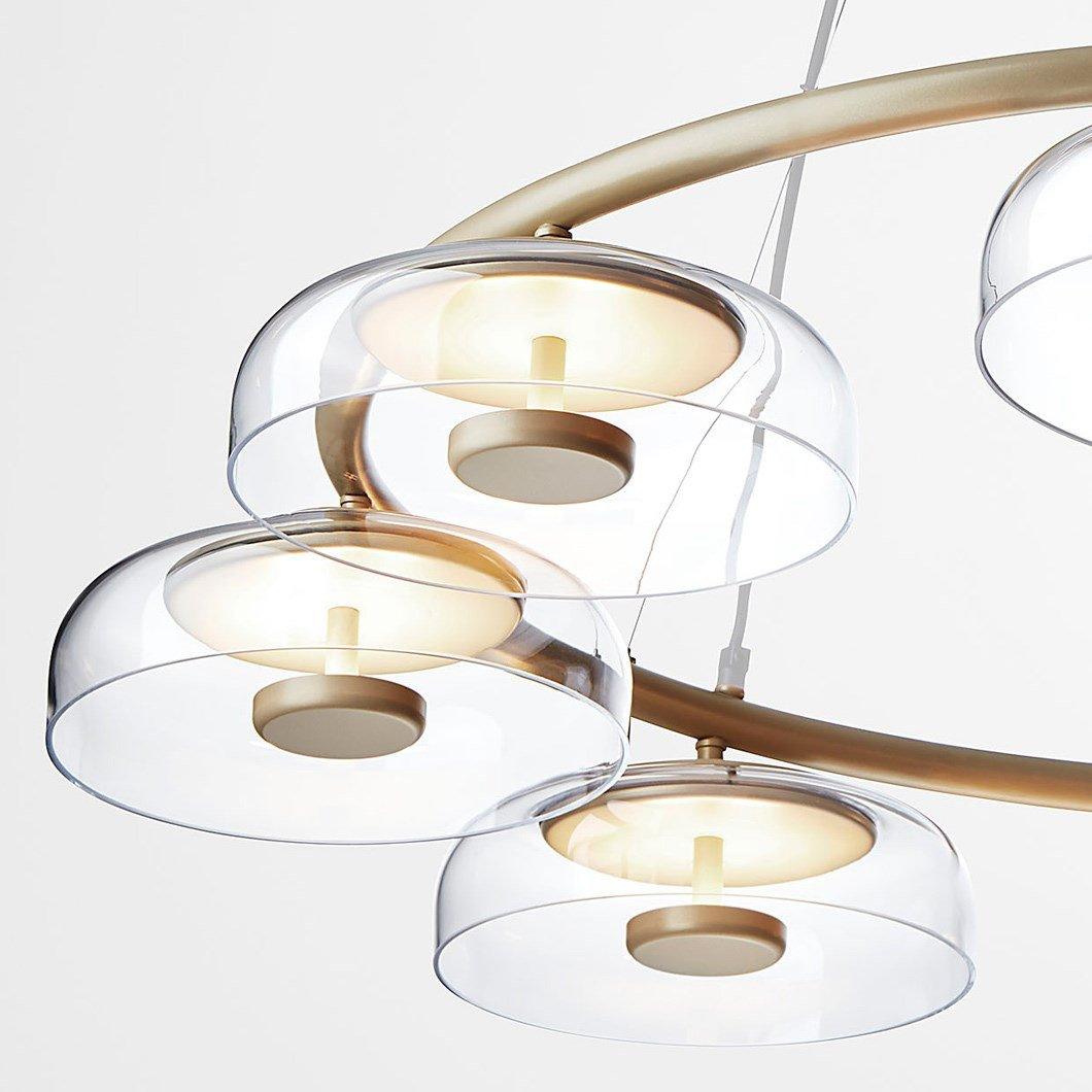 Solara Modern Chandelier - Adjustable Height, Energy-Efficient LED Lig