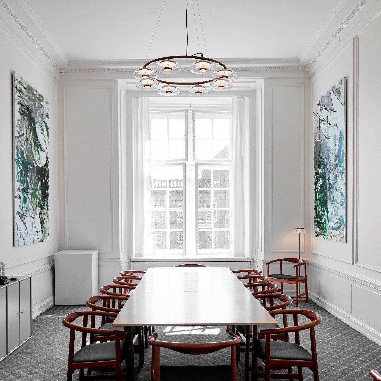 Solara Modern Chandelier - Adjustable Height, Energy-Efficient LED Lig