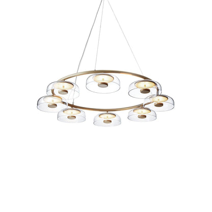 Solara Modern Chandelier - Adjustable Height, Energy-Efficient LED Lig