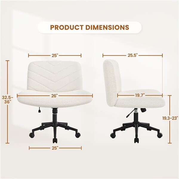 Wide Criss Cross Chair with Wheels Position 4