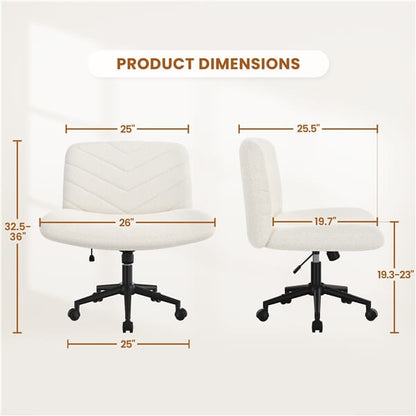 Wide Criss Cross Chair with Wheels Position 4