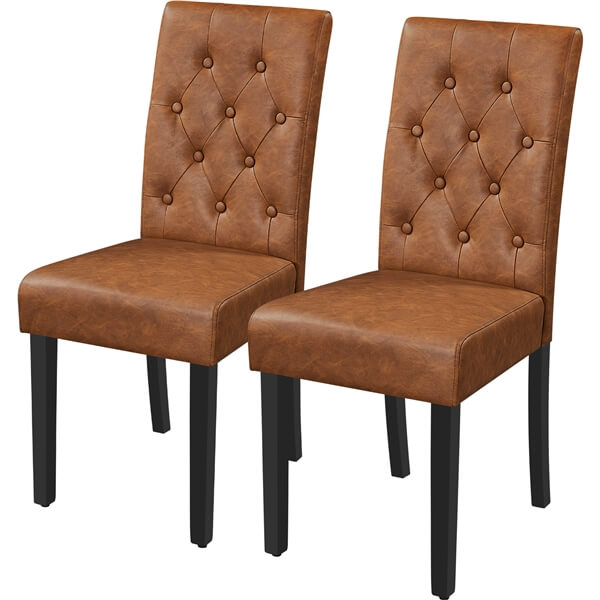 Button Tufted Dining Chairs Parsons Chair Set of 2 Position 6
