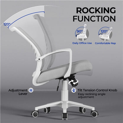 Mesh Office Chair Swivel Rolling Position 8
