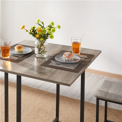 Dining Table Set for 4 Industrial Kitchen Table with 4 Chairs Position 9